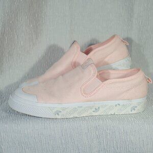Adidas Women's Nizza Pink Slip-On Shoes - Size 9 - Wide